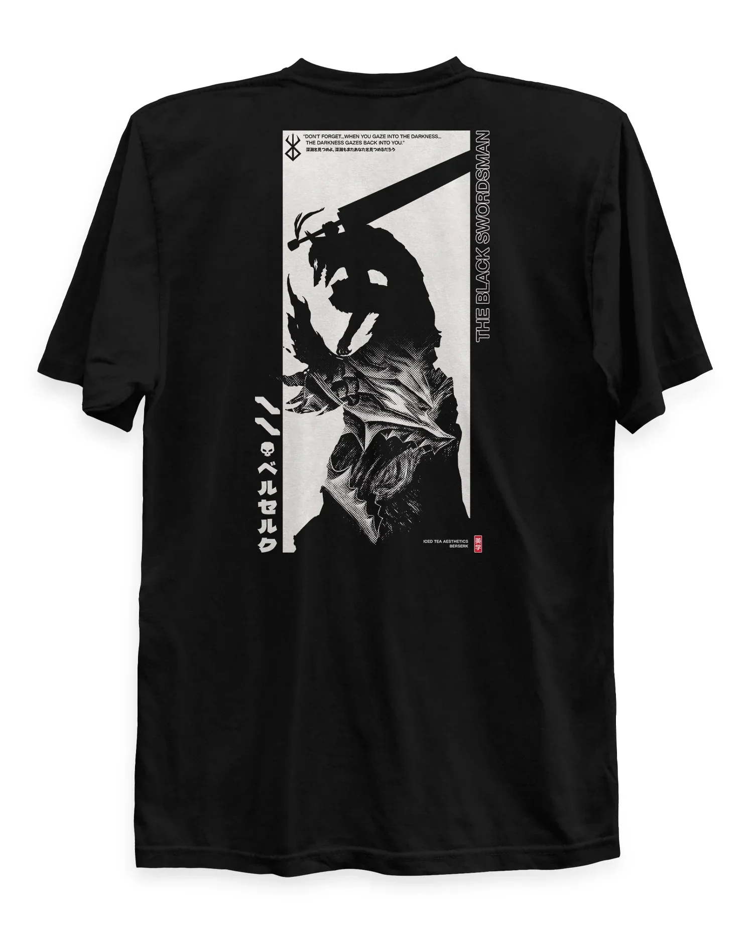 BLACK SWORDSMAN - T-Shirt Back Print - Image 3